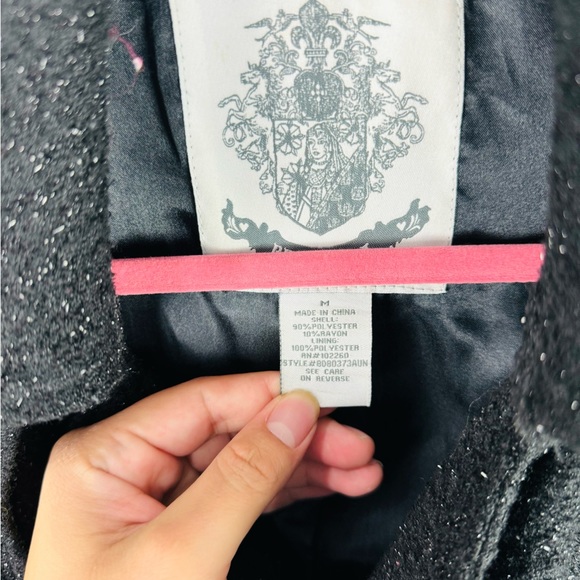 BB DAKOTA Black Sparkle Princess Fit & Flare Black Peacoat - Picture 6 of 10